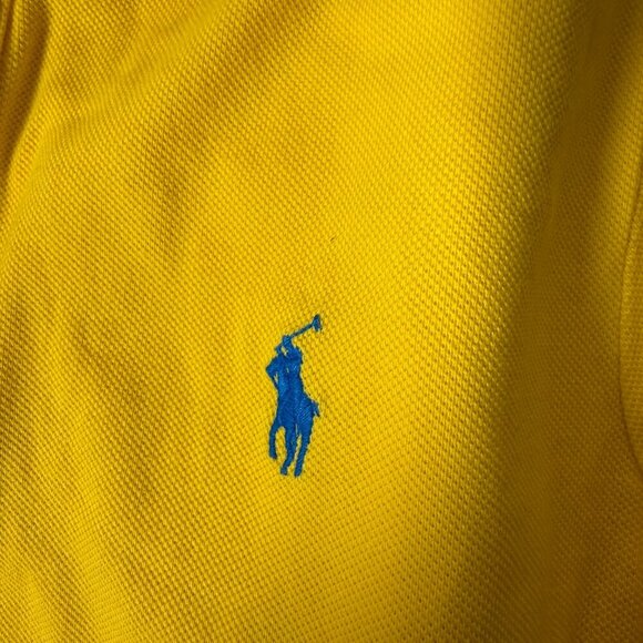 Polo Ralph Lauren Yellow Short Sleeve Polo Classic Fit Size Medium - Picture 4 of 5